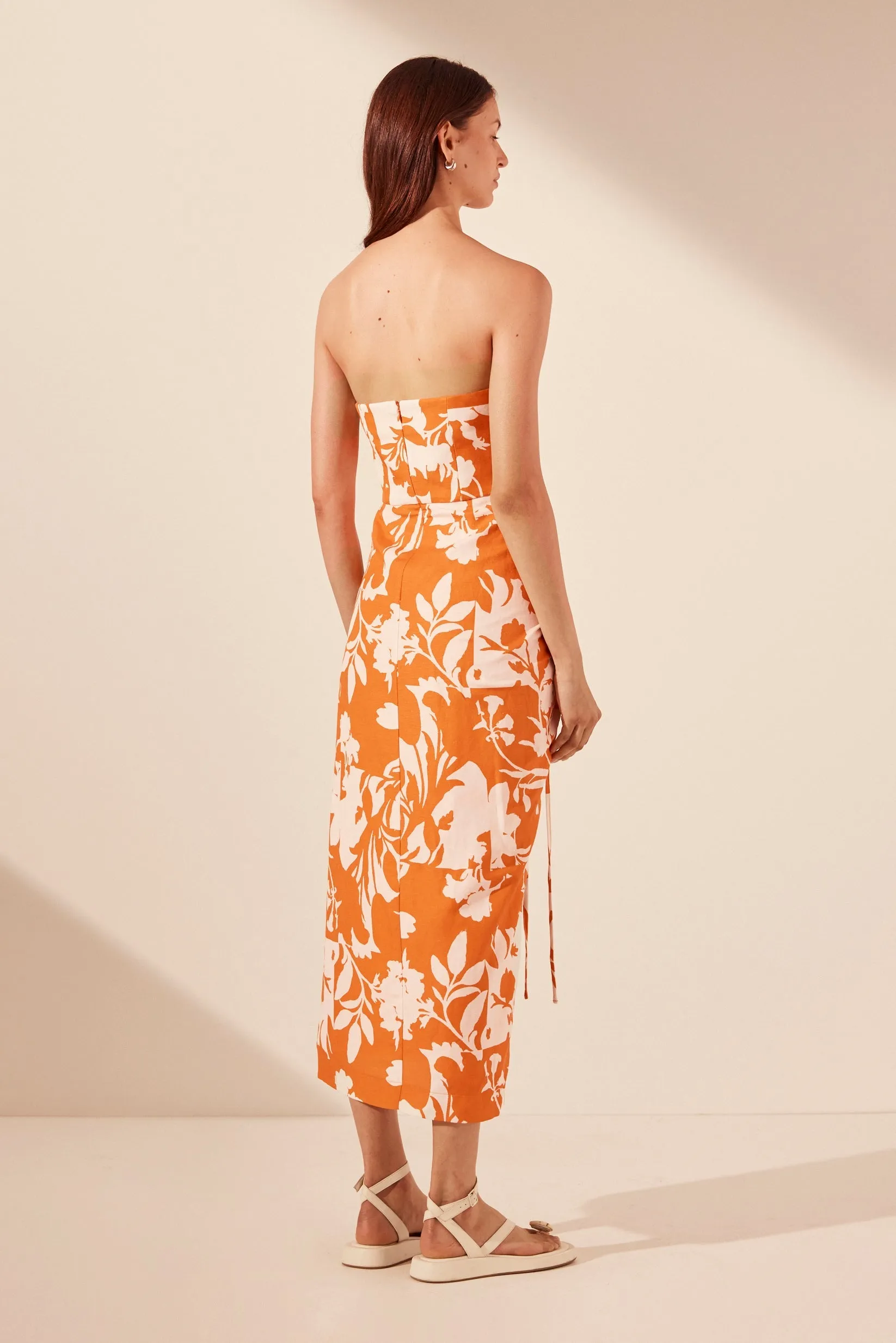 CASA STRAPLESS DRAWSTRING MIDI DRESS sold by Shona Joy product image thumbnail 5