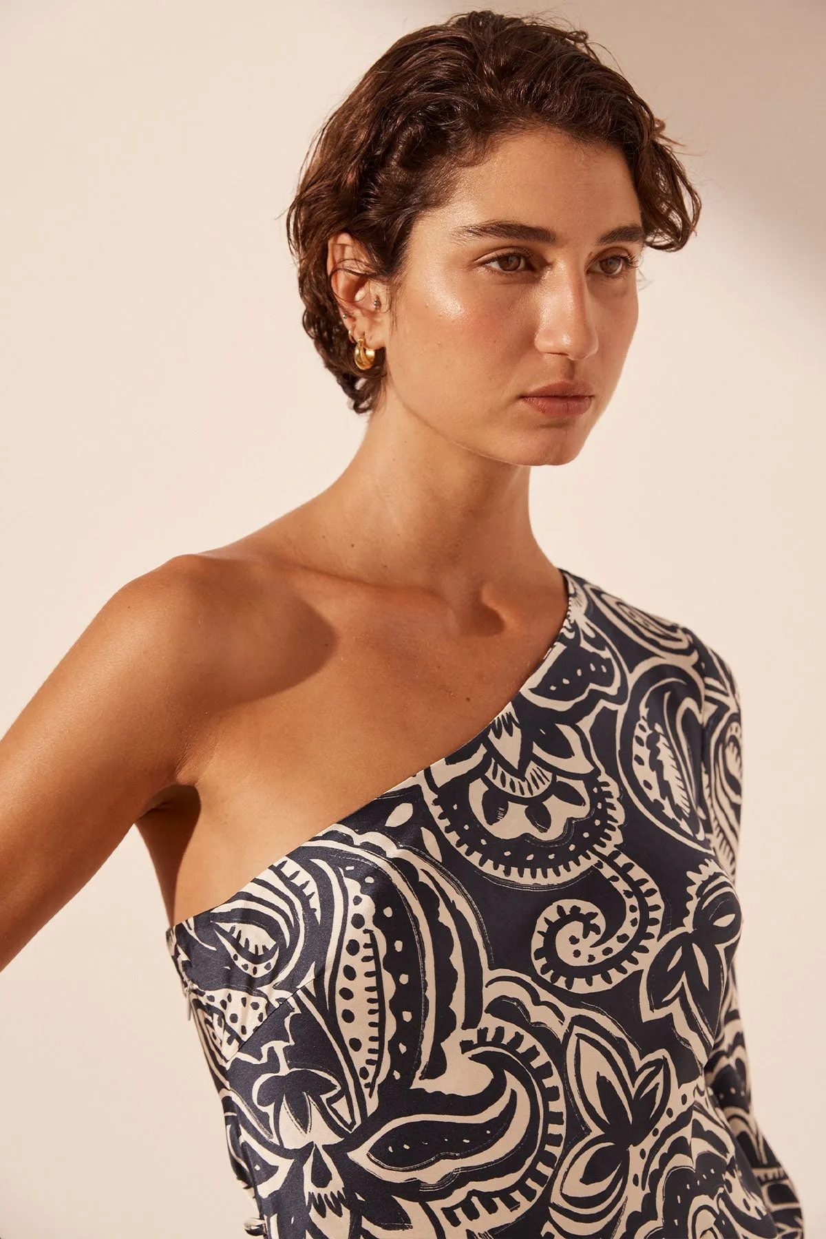 ANTHEA SILK ONE SHOULDER MAXI DRESS sold by Shona Joy product image thumbnail 3