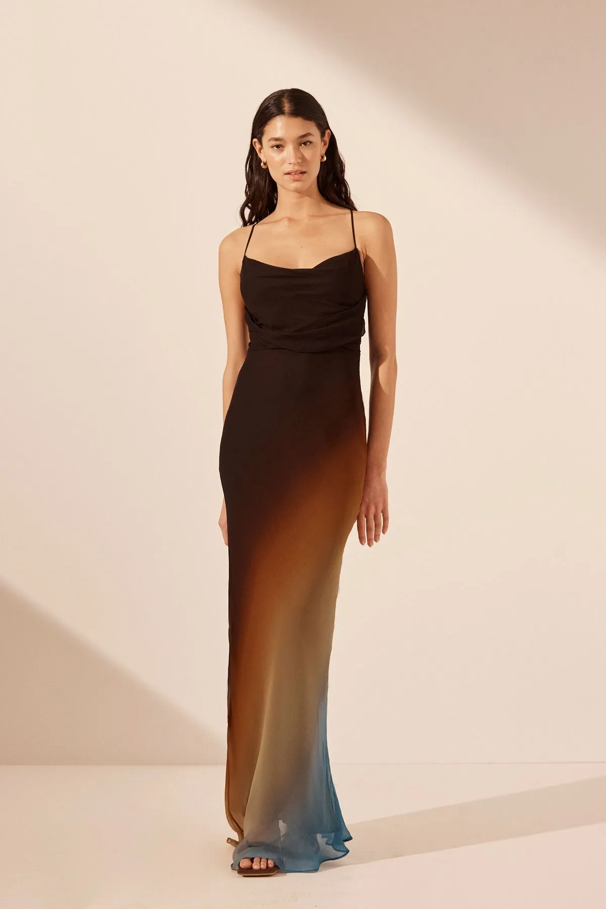 IVANA LACE BACK BIAS MAXI DRESS sold by Shona Joy