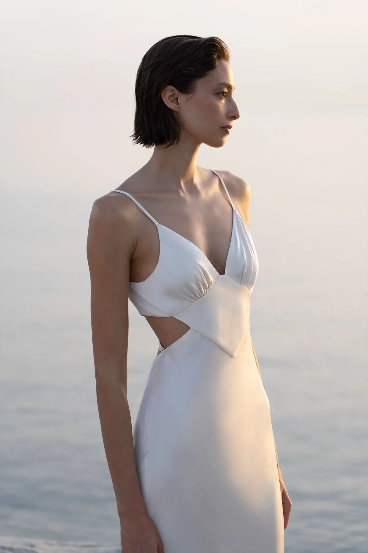 LA LUNE BACKLESS MIDI DRESS - CREAM sold by Shona Joy product image thumbnail 5