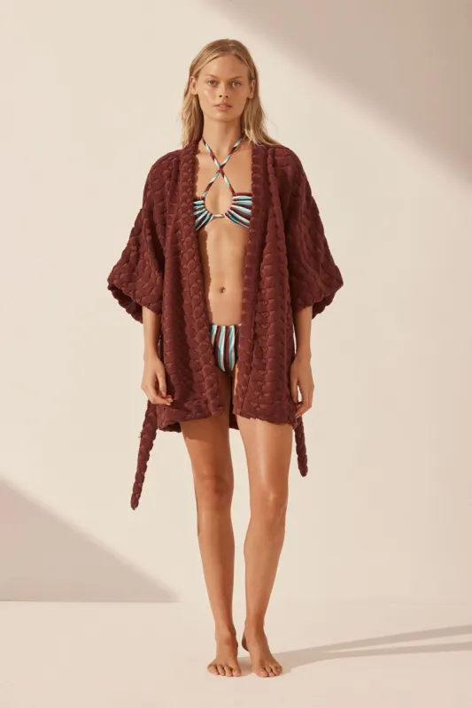 PAULINE TERRY ROBE - COGNAC sold by Shona Joy