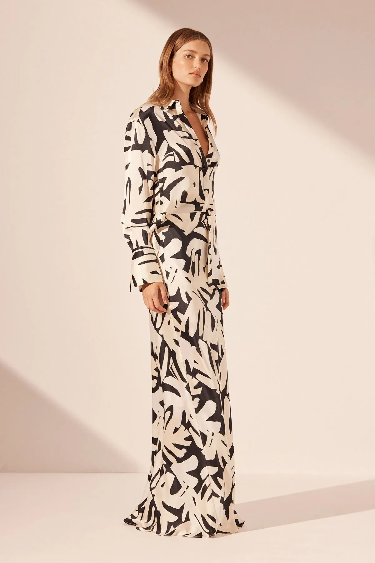 MICAH SILK RELAXED SHIRT sold by Shona Joy product image thumbnail 2