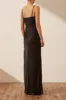 LA LUNE CORDED RUCHED MAXI DRESS - BLACK sold by Shona Joy