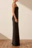LA LUNE CORDED RUCHED MAXI DRESS - BLACK sold by Shona Joy