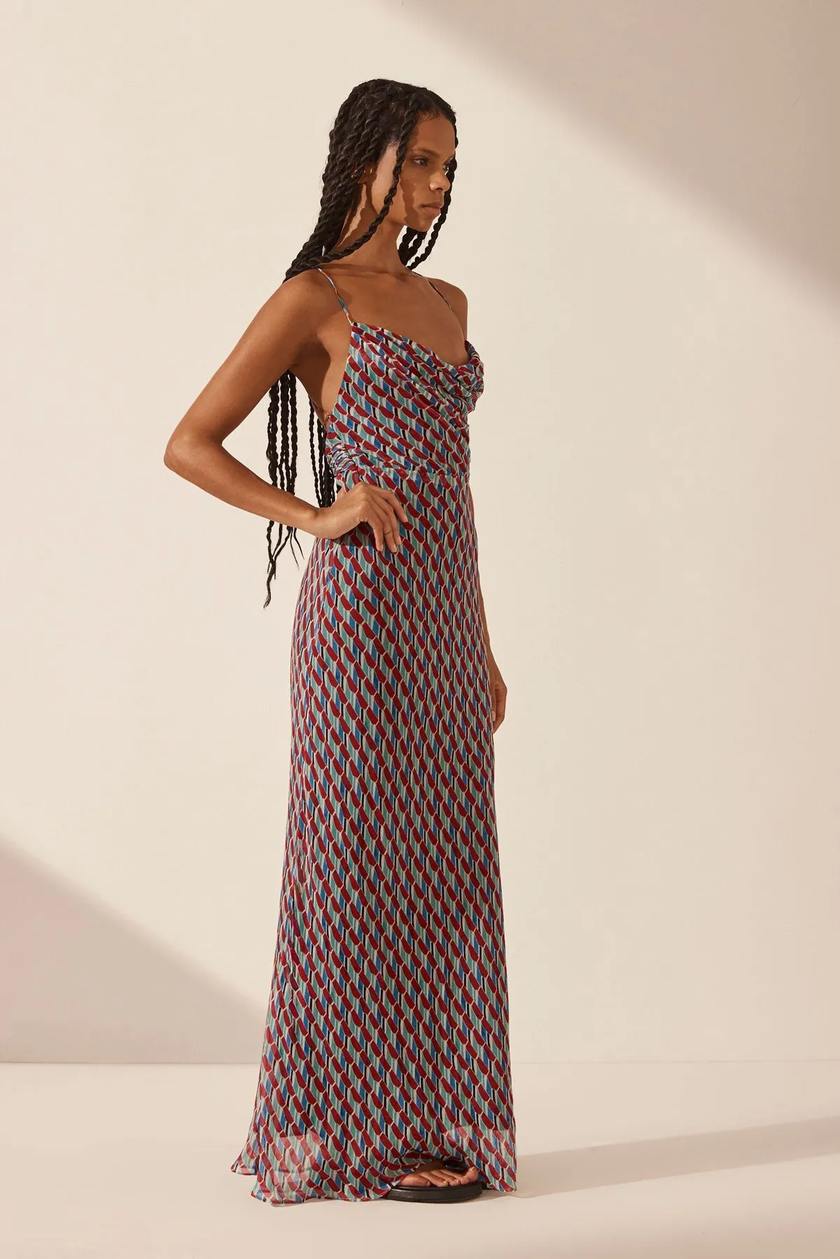MARIBEL LACE BACK BIAS MAXI DRESS sold by Shona Joy product image thumbnail 3