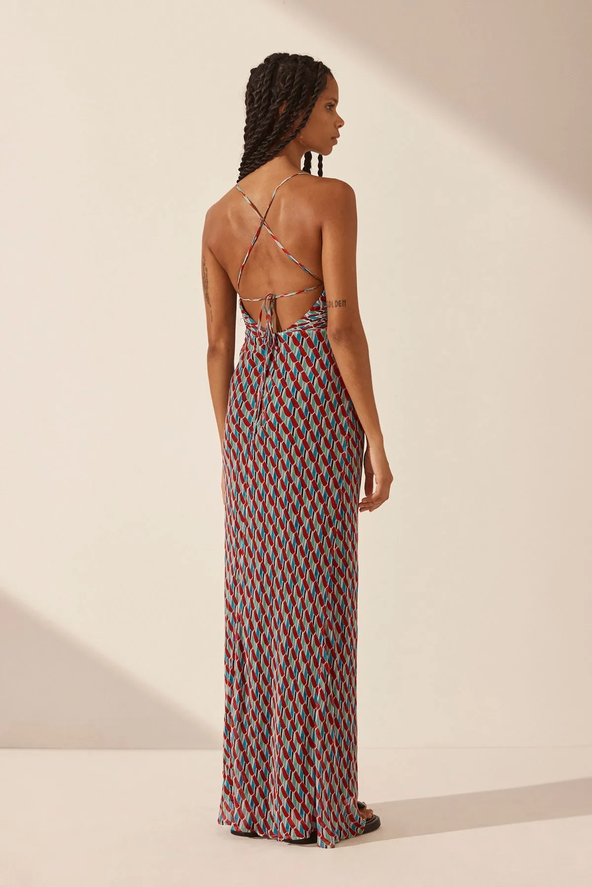 MARIBEL LACE BACK BIAS MAXI DRESS sold by Shona Joy product image thumbnail 5