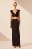 LANI DRAPED MAXI SKIRT - BLACK sold by Shona Joy