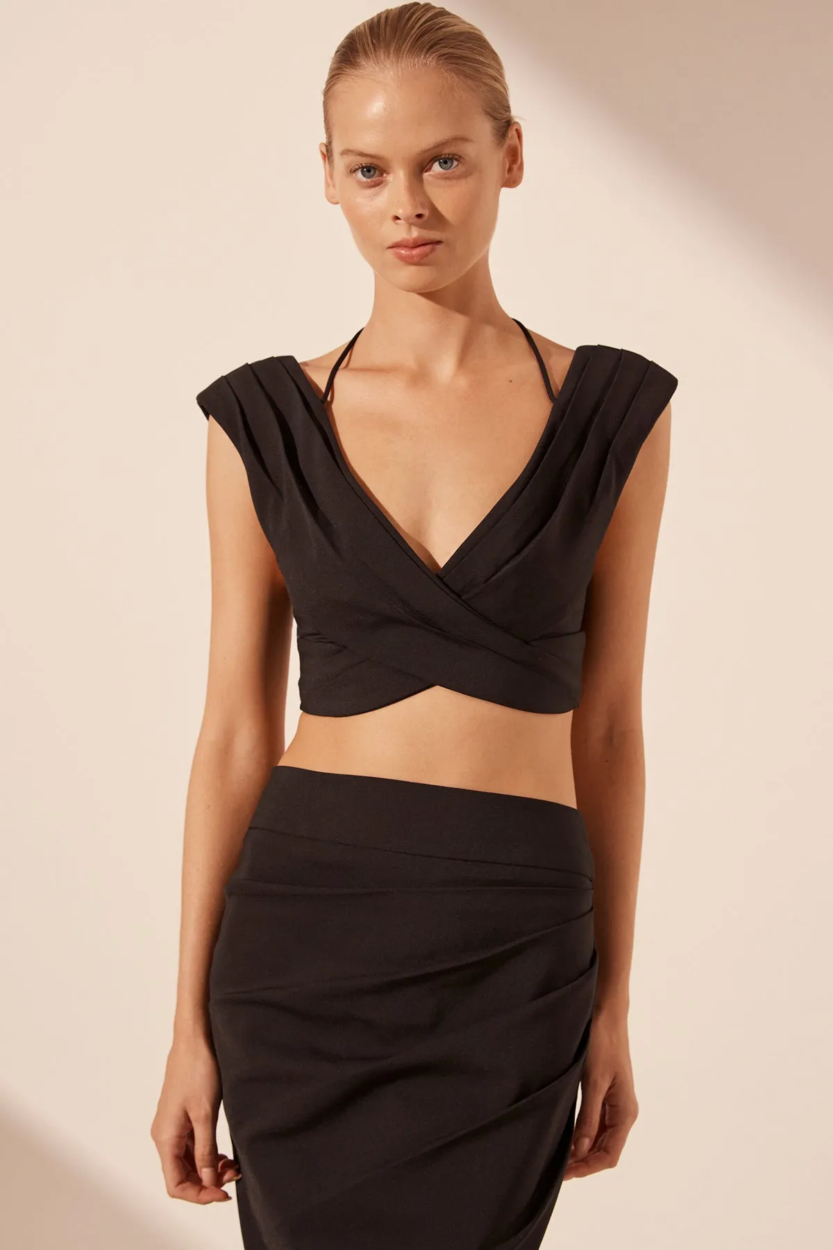 LANI DRAPED MAXI SKIRT - BLACK sold by Shona Joy product image thumbnail 2