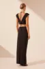 LANI DRAPED MAXI SKIRT - BLACK sold by Shona Joy
