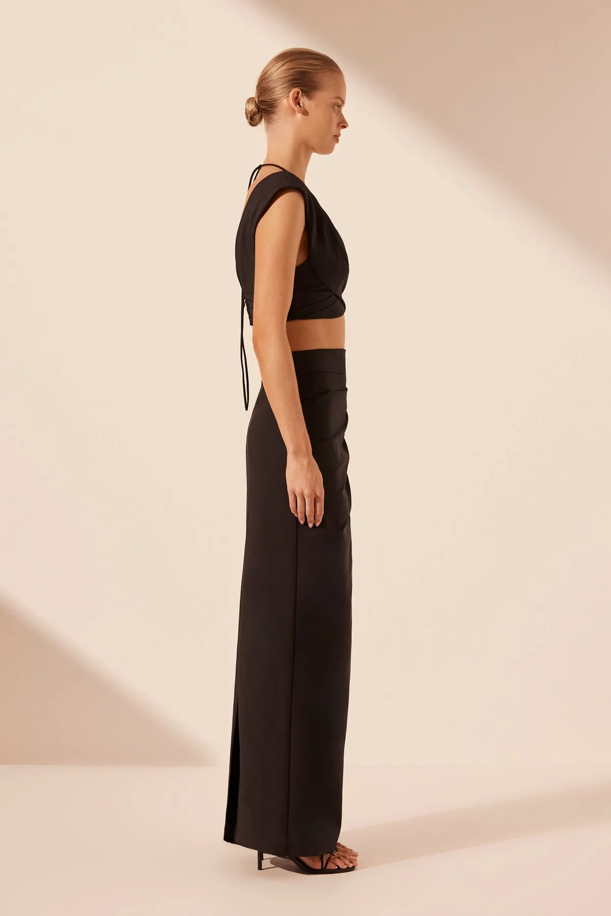 LANI DRAPED MAXI SKIRT - BLACK sold by Shona Joy product image thumbnail 5