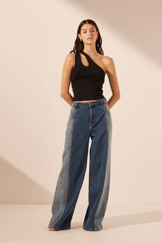 REINA CONTRAST WIDE LEG JEAN sold by Shona Joy