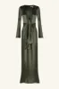 LA LUNE PLUNGED TIE FRONT MAXI DRESS - FOREST sold by Shona Joy