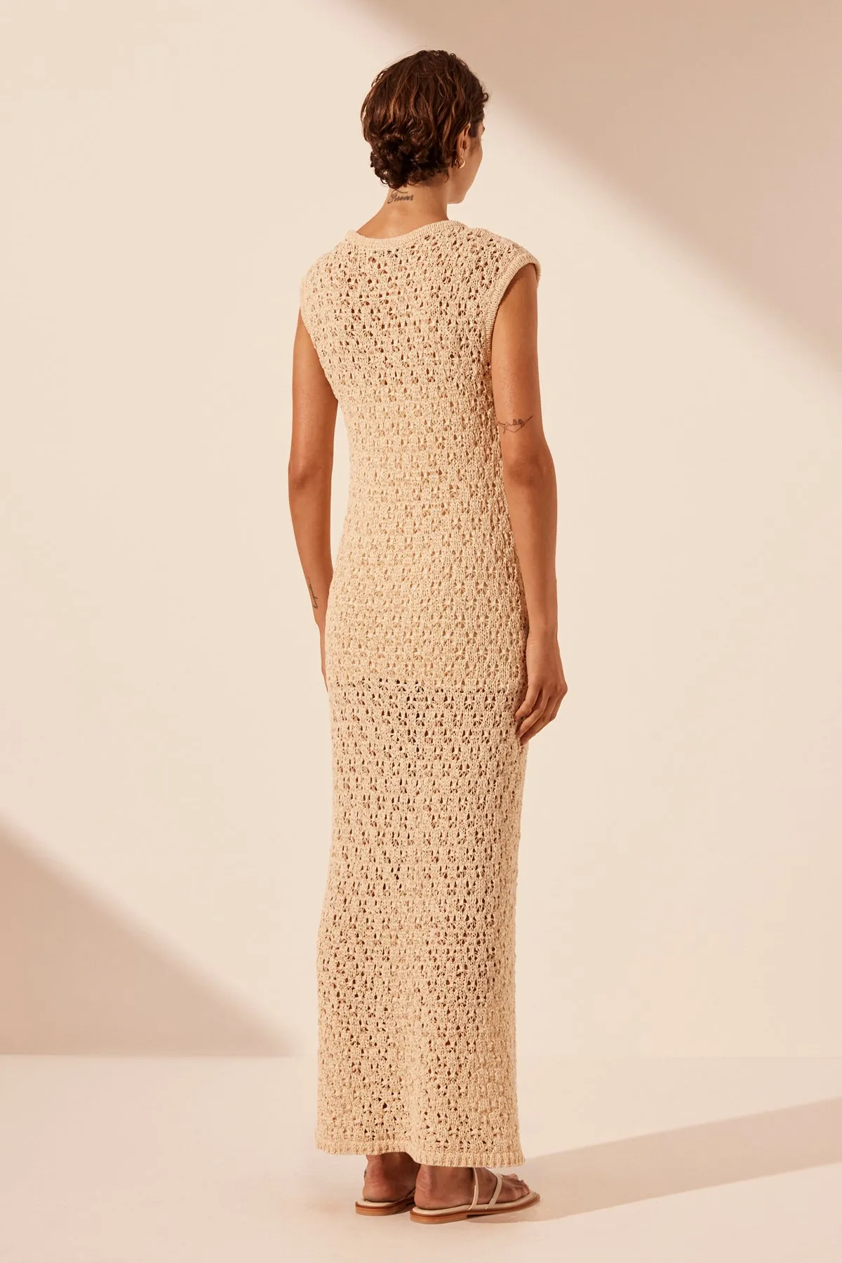 EMILIO ROUND NECK MAXI DRESS - OAT sold by Shona Joy product image thumbnail 4