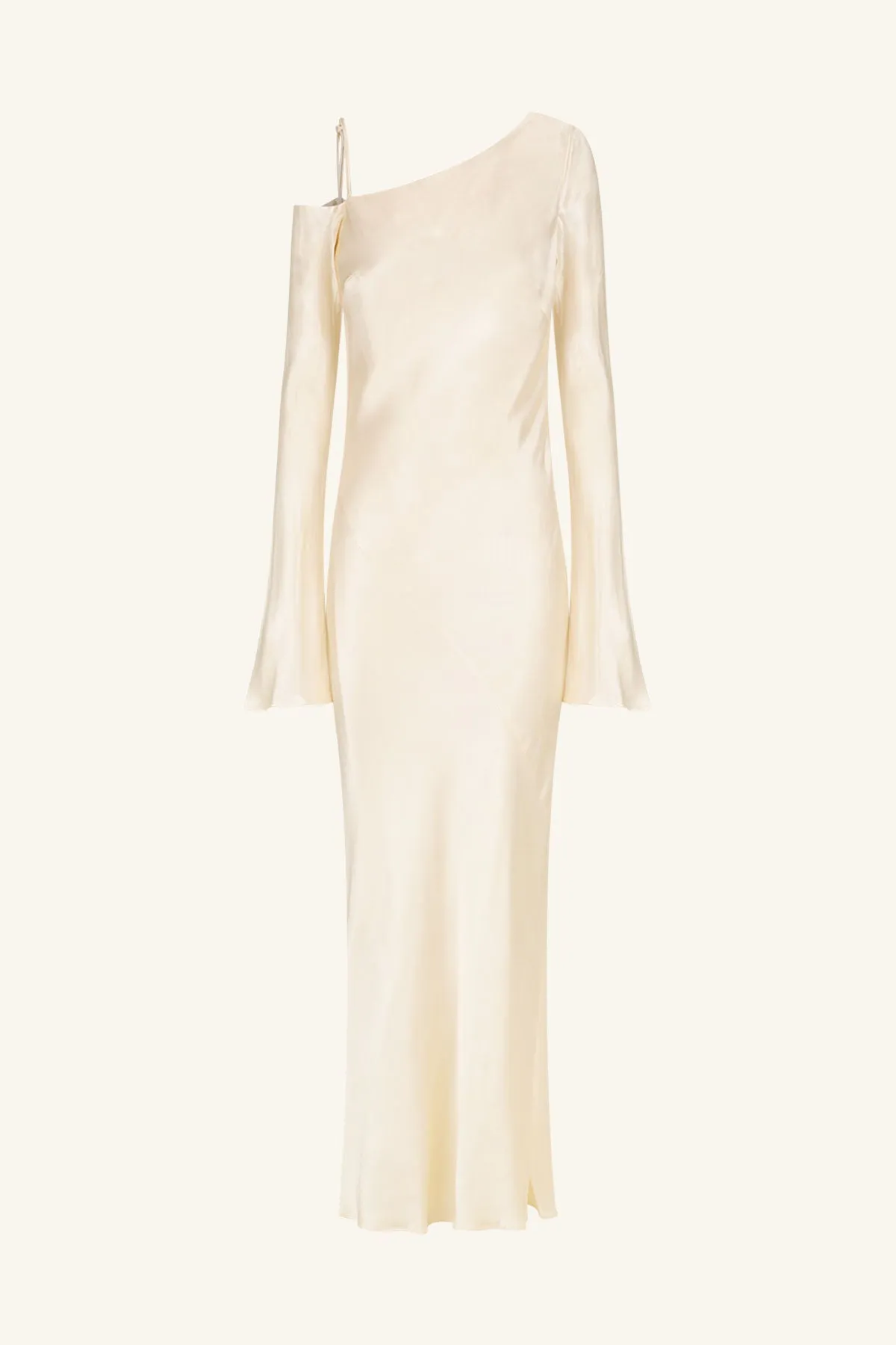 LA LUNE ASYMMETRICAL LONG SLEEVE MAXI DRESS - CREAM sold by Shona Joy product image thumbnail 5