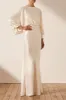 LA LUNE OPEN BACK CURVED SLEEVE MAXI DRESS - CREAM sold by Shona Joy