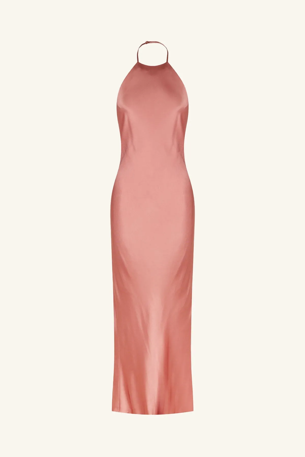 LA LUNE LOW BACK HALTER NECK MIDI DRESS - ANTIQUE ROSE sold by Shona Joy product image thumbnail 5
