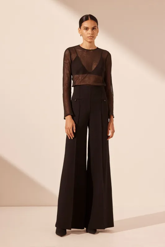 AMURA HIGH WAISTED WIDE LEG PANT - BLACK sold by Shona Joy