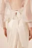 LA LUNE LIA SILK WRAP CROP BLOUSE - IVORY sold by Shona Joy