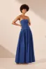 VENTO LACE UP STRAPLESS MAXI DRESS - COBALT sold by Shona Joy