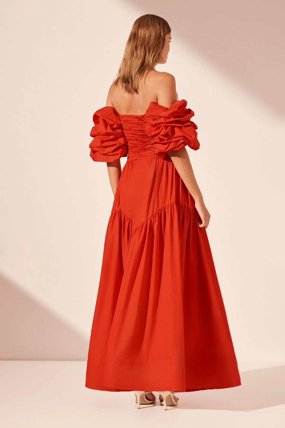 MAIORI CONTOUR RUCHED MAXI DRESS - SAILOR RED sold by Shona Joy product image thumbnail 5