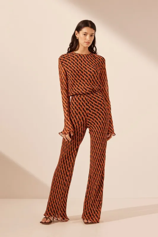 MARTINA BIAS CUT FLARED PANT sold by Shona Joy