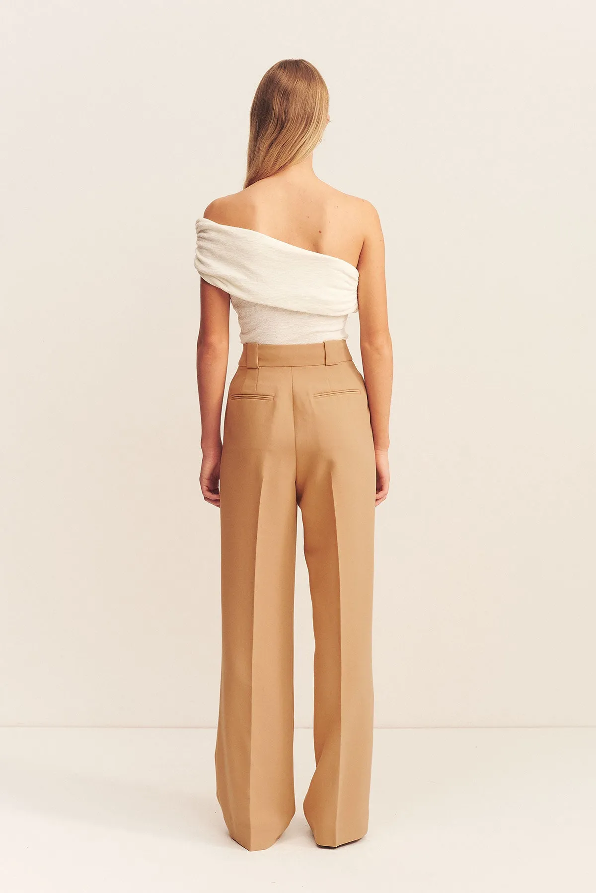 IRENA HIGH WAISTED TAILORED PANT - WHEAT sold by Shona Joy product image thumbnail 4
