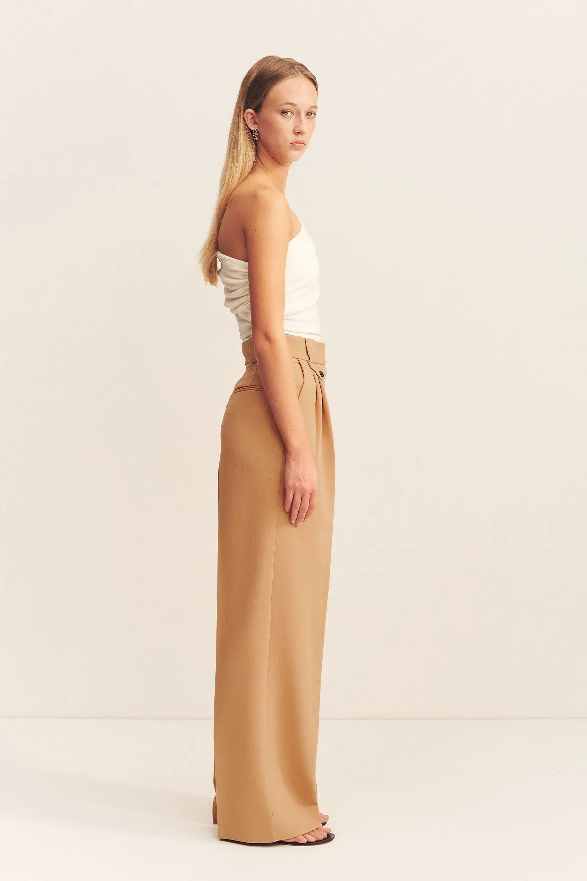 IRENA HIGH WAISTED TAILORED PANT - WHEAT sold by Shona Joy product image thumbnail 3