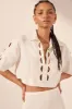 JULIETA SCALLOP CUT OUT SHORT SLEEVE SHIRT sold by Shona Joy