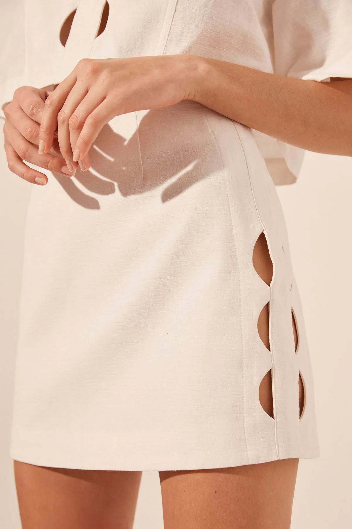 JULIETA SCALLOP CUT OUT MINI SKIRT sold by Shona Joy product image thumbnail 2