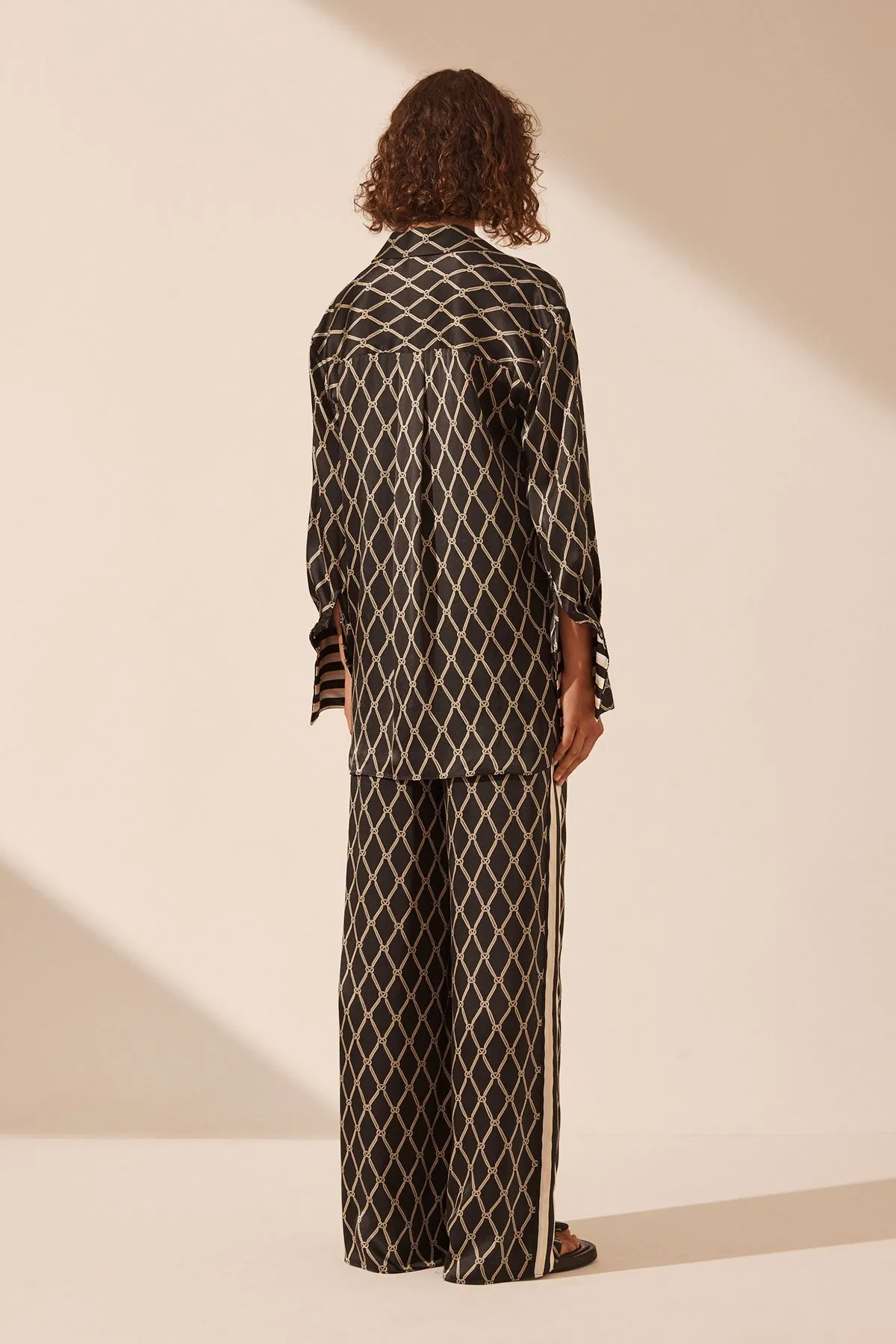 CORDE SILK CONTRAST RELAXED SHIRT sold by Shona Joy product image thumbnail 5