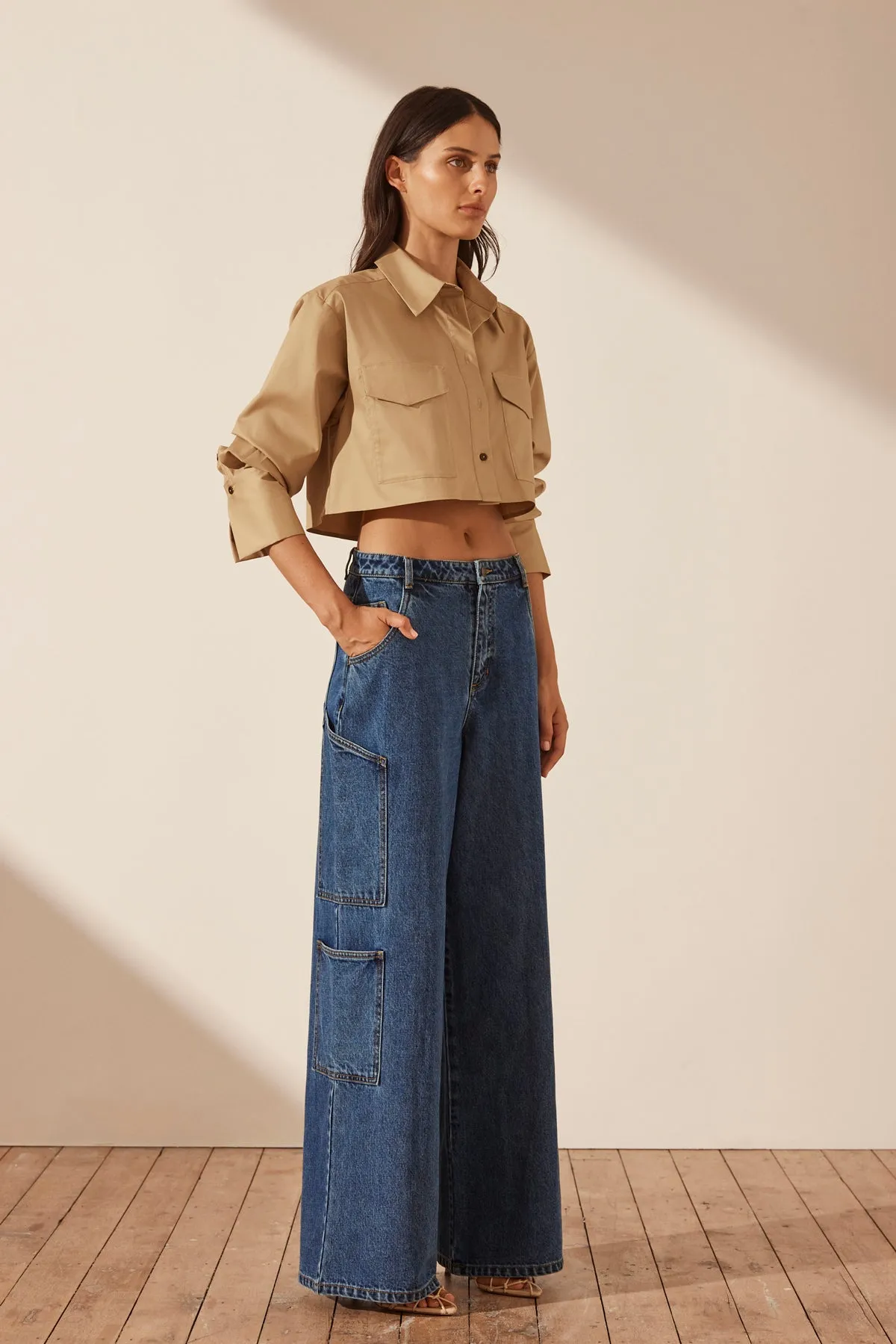 TOVERE WIDE LEG CARGO JEAN sold by Shona Joy product image thumbnail 3