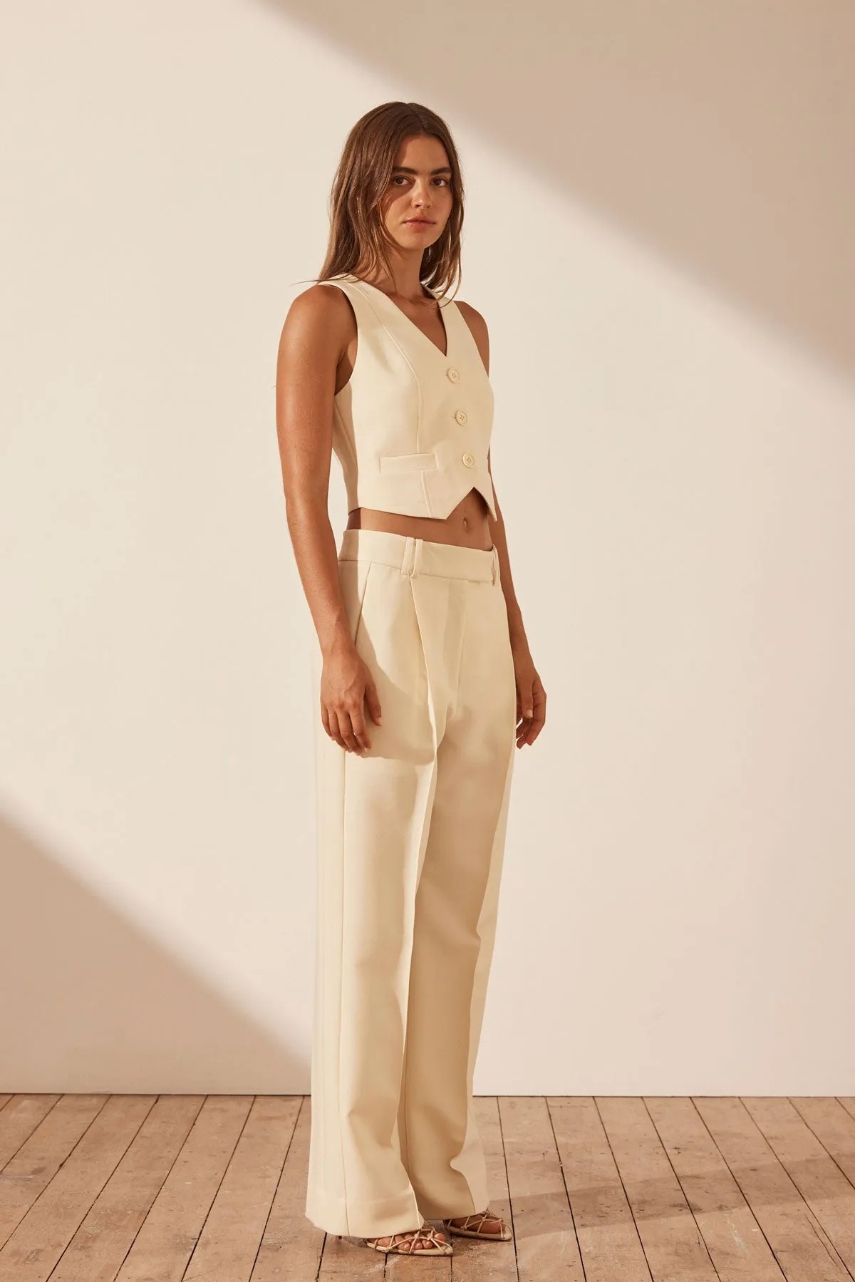 IRENA LOW RISE SLOUCH PANT - RICE sold by Shona Joy product image thumbnail 2