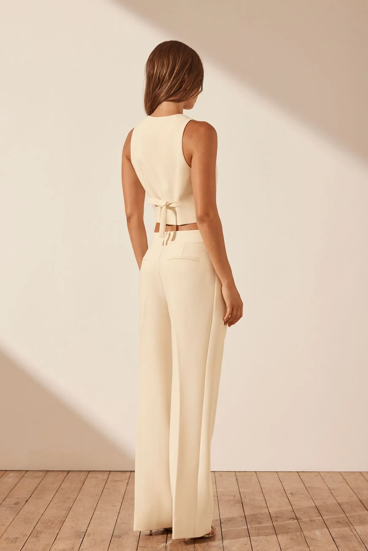 IRENA TAILORED FITTED VEST - RICE sold by Shona Joy product image thumbnail 4