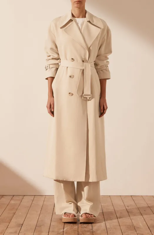SARA TRENCH COAT - BONE sold by Shona Joy