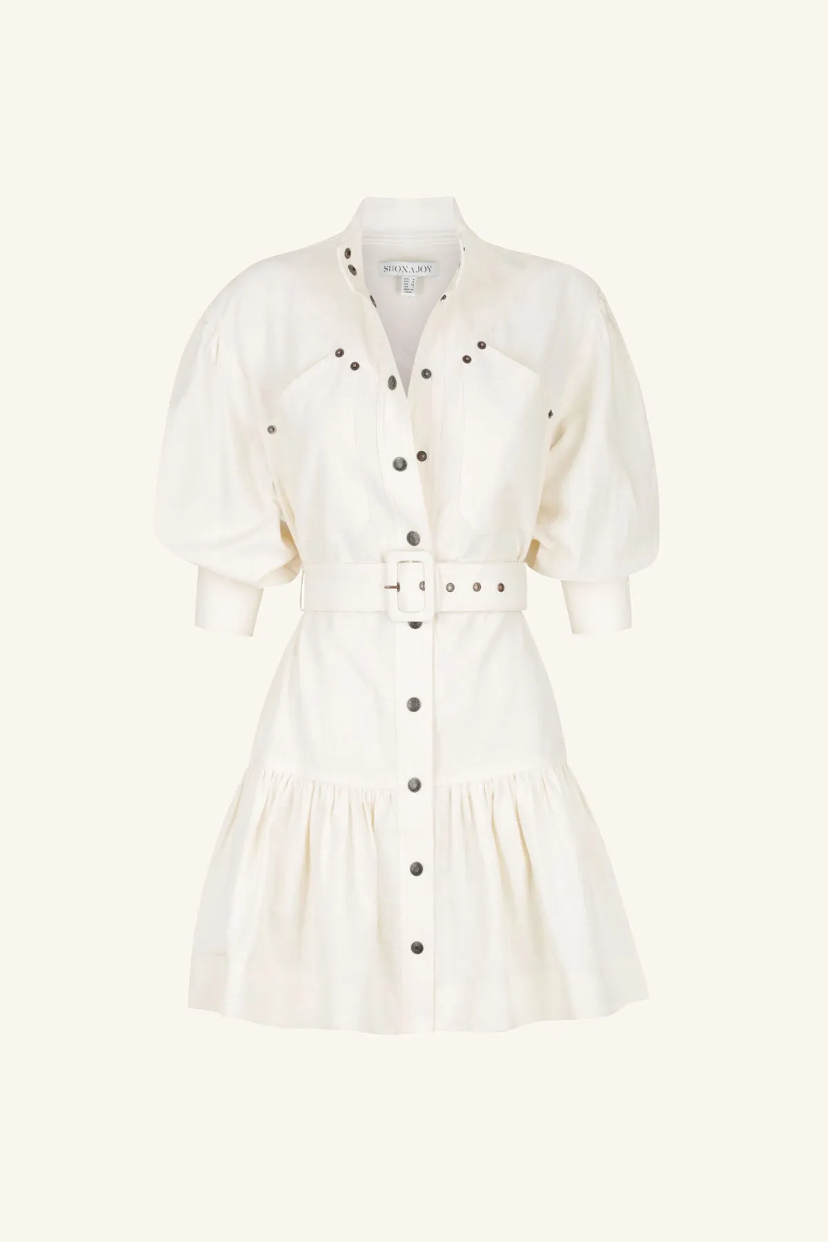 CECILIA LONG SLEEVE MINI DRESS - CREAM sold by Shona Joy product image thumbnail 5