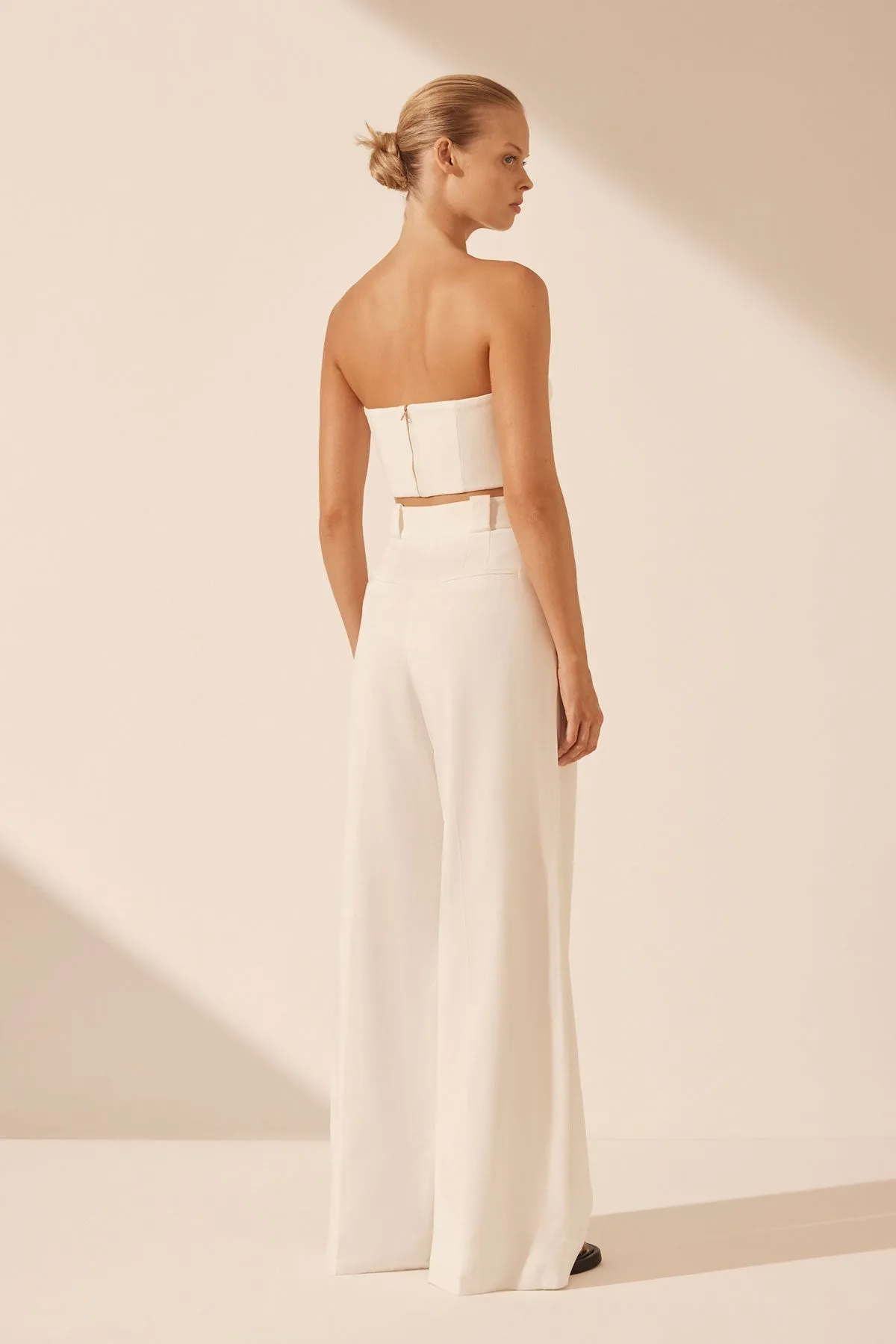 SARA TAILORED WIDE LEG PANT - COCONUT sold by Shona Joy product image thumbnail 4