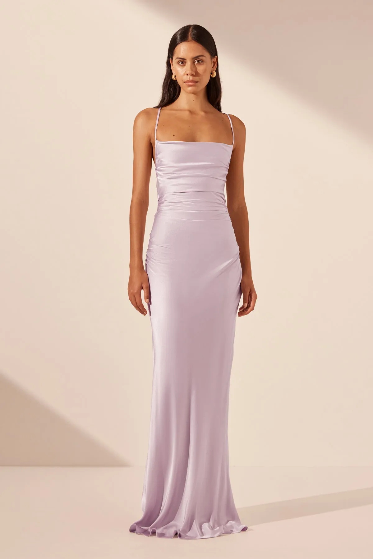 LA LUNE LACE BACK MAXI DRESS - LILAC sold by Shona Joy