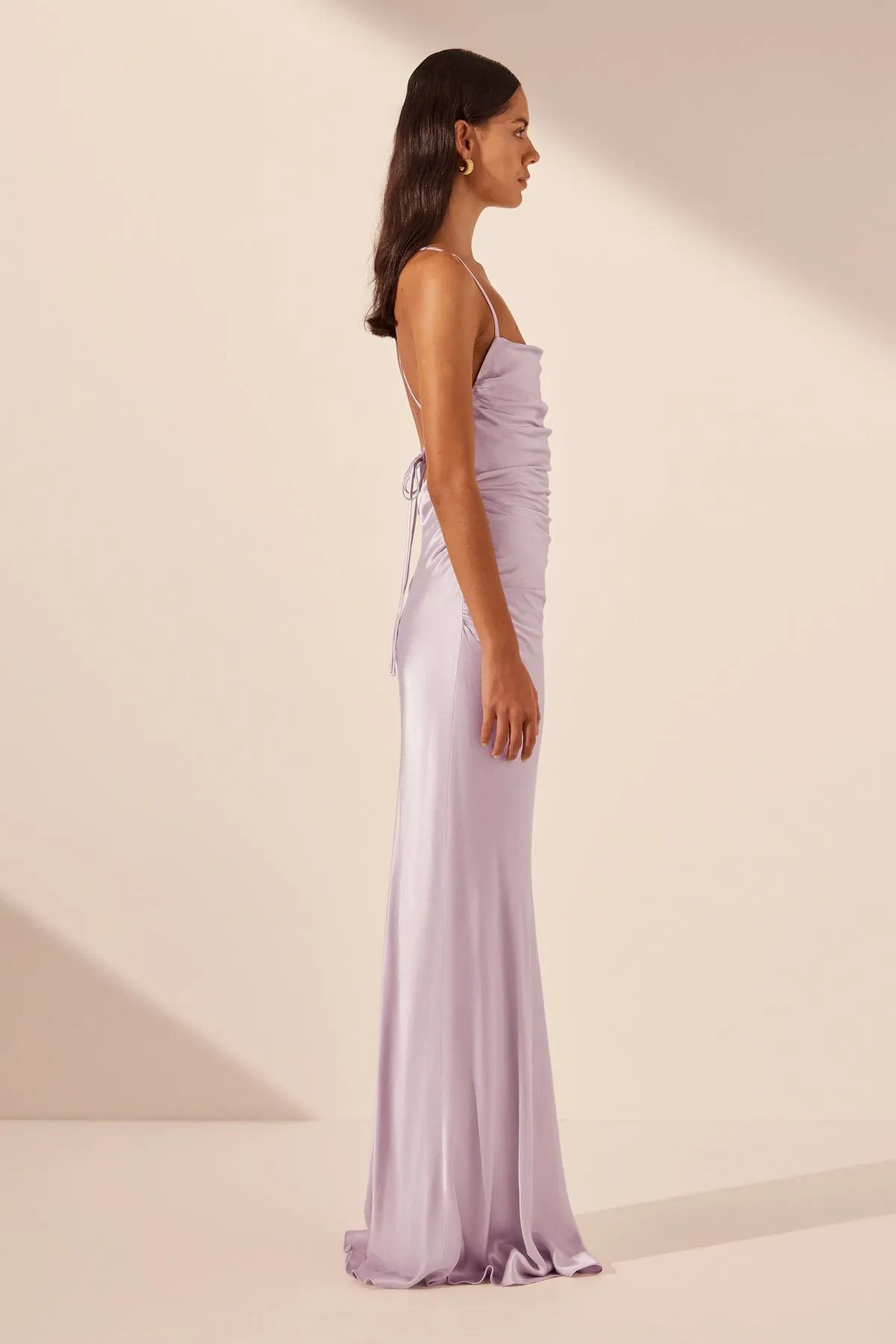 LA LUNE LACE BACK MAXI DRESS - LILAC sold by Shona Joy product image thumbnail 4