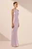 LA LUNE HIGH NECK RUCHED MAXI DRESS - LILAC sold by Shona Joy