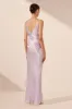 LA LUNE HIGH NECK RUCHED MAXI DRESS - LILAC sold by Shona Joy