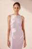 LA LUNE HIGH NECK RUCHED MAXI DRESS - LILAC sold by Shona Joy