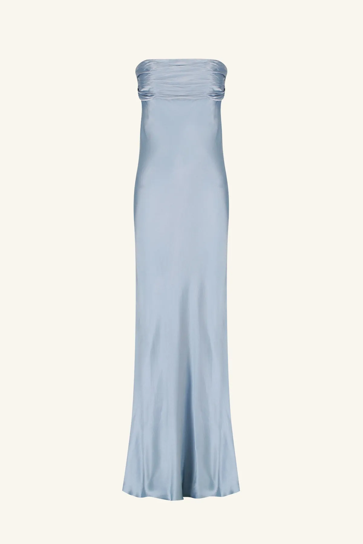 LA LUNE STRAPLESS RUCHED BODICE MAXI DRESS - POWDER BLUE sold by Shona Joy product image thumbnail 5