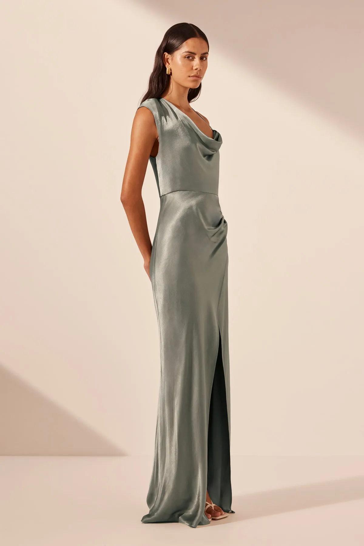 LA LUNE DRAPED MAXI DRESS - SAGE sold by Shona Joy product image thumbnail 3