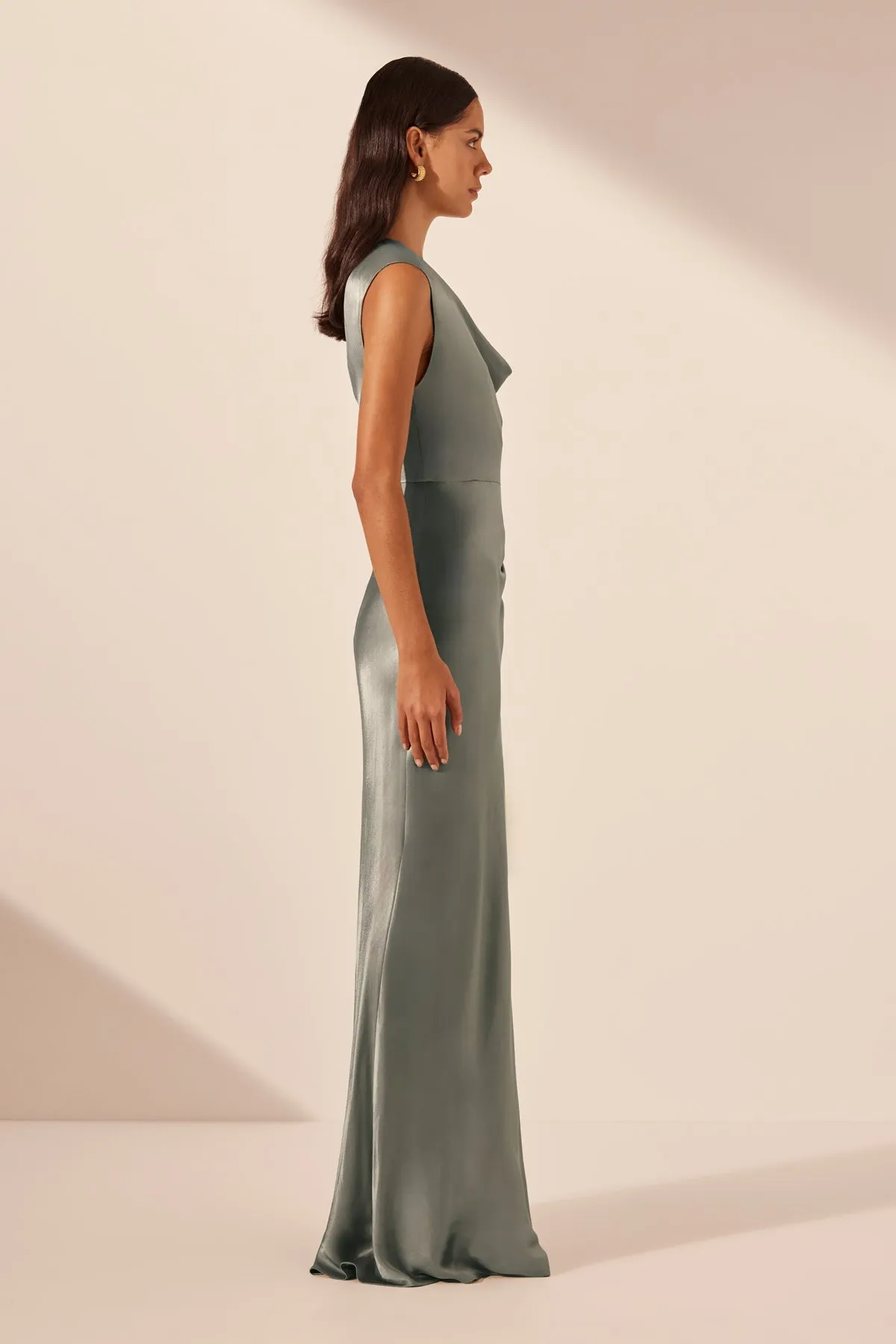 LA LUNE DRAPED MAXI DRESS - SAGE sold by Shona Joy product image thumbnail 4
