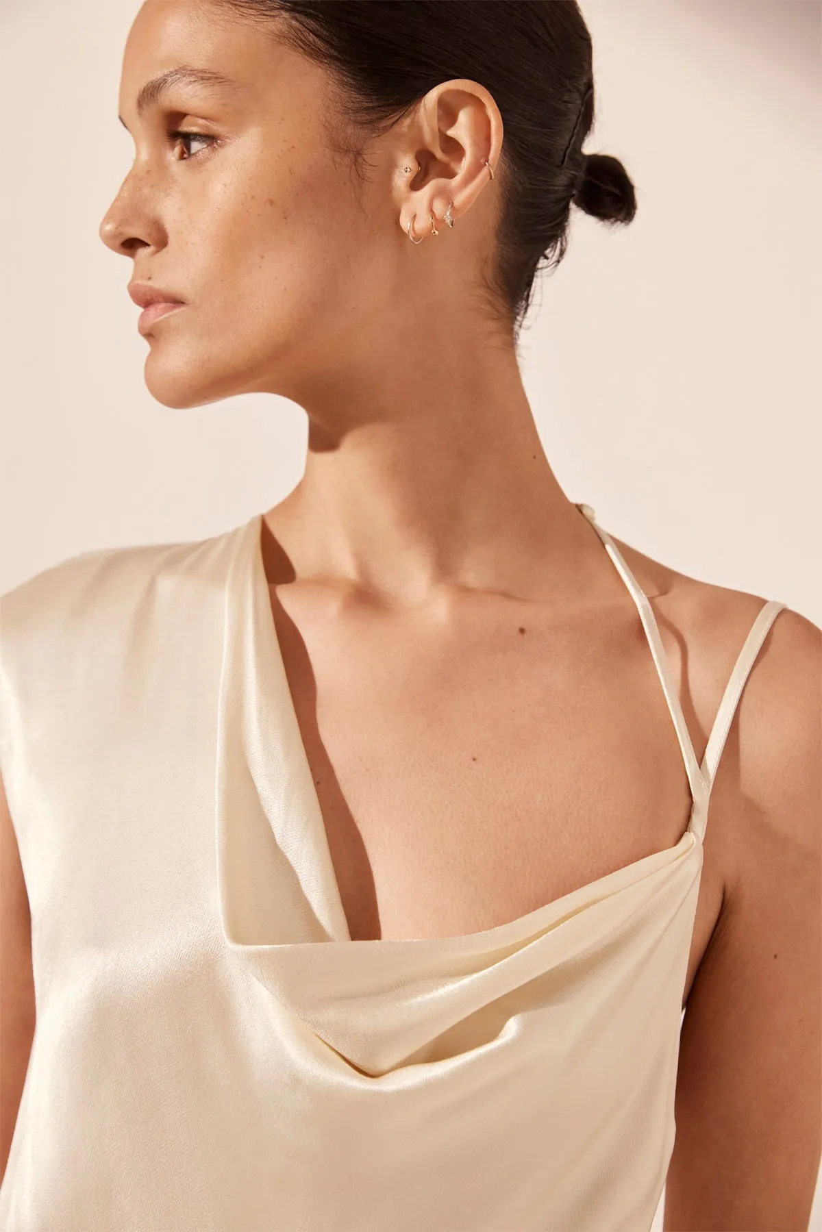 LA LUNE DRAPED MAXI DRESS - CREAM sold by Shona Joy product image thumbnail 2