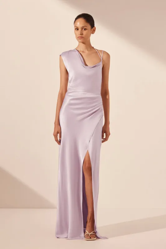 LA LUNE DRAPED MAXI DRESS - LILAC sold by Shona Joy