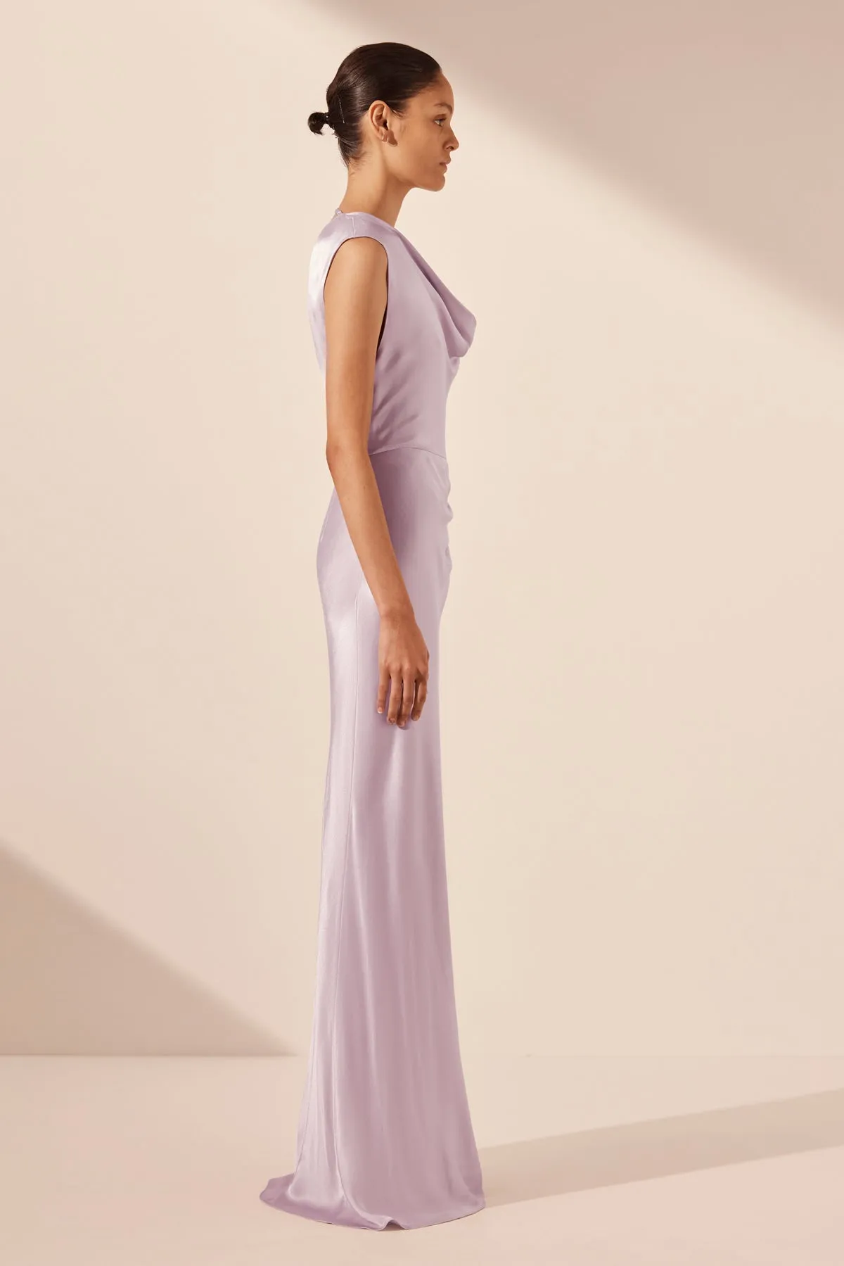 LA LUNE DRAPED MAXI DRESS - LILAC sold by Shona Joy product image thumbnail 4