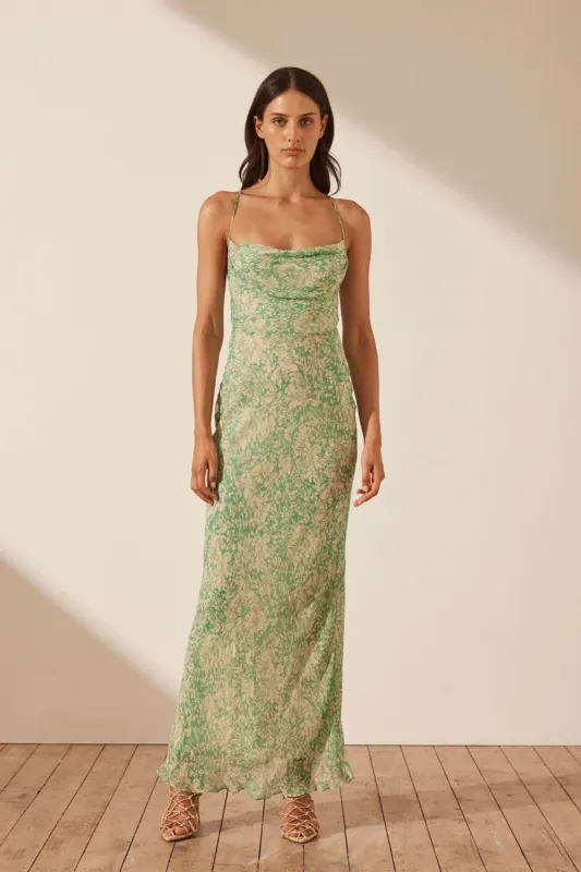 BELVEDERE LACE BACK BIAS MAXI DRESS sold by Shona Joy