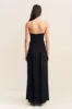 VENTO LACE UP STRAPLESS MAXI DRESS - BLACK sold by Shona Joy
