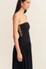 VENTO LACE UP STRAPLESS MAXI DRESS - BLACK sold by Shona Joy